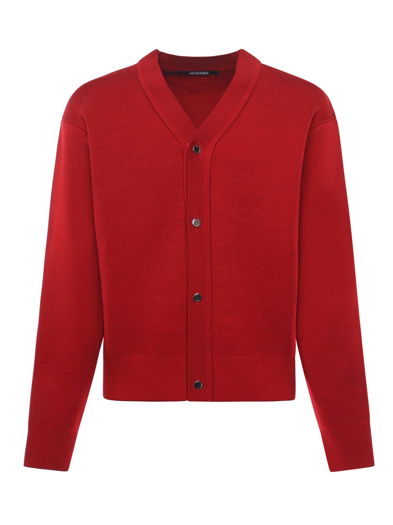 Jacquemus Le Cardigan Doppio Wool Blend Cardigan In Red
