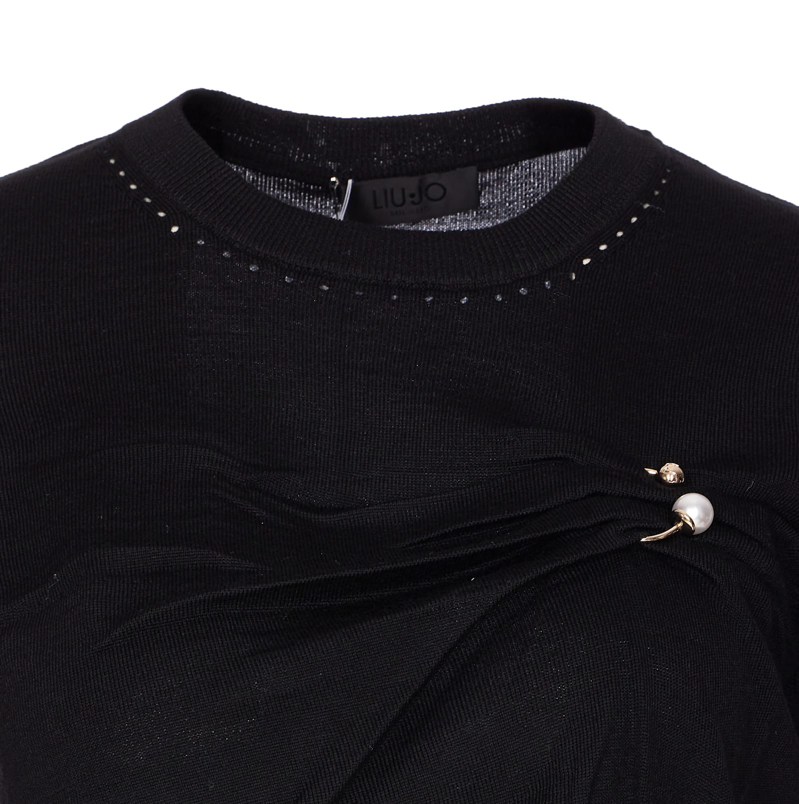 Liu •jo Short Sleeves Sweater In Black