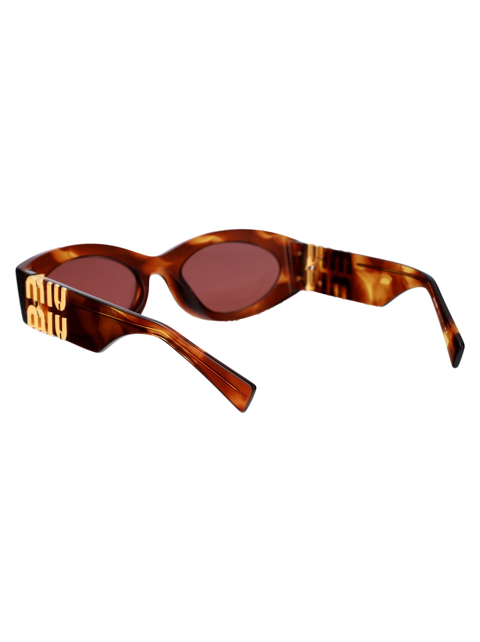 Shop Miu Miu 0mu 11ws Sunglasses In 11q08s Striped Tobacco