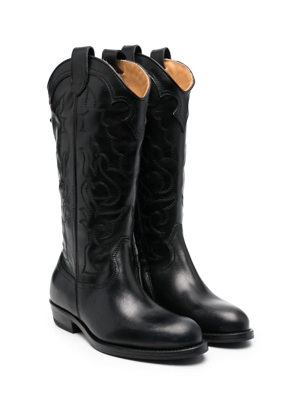 Gallucci Cowboy Knee-length Boots In Black