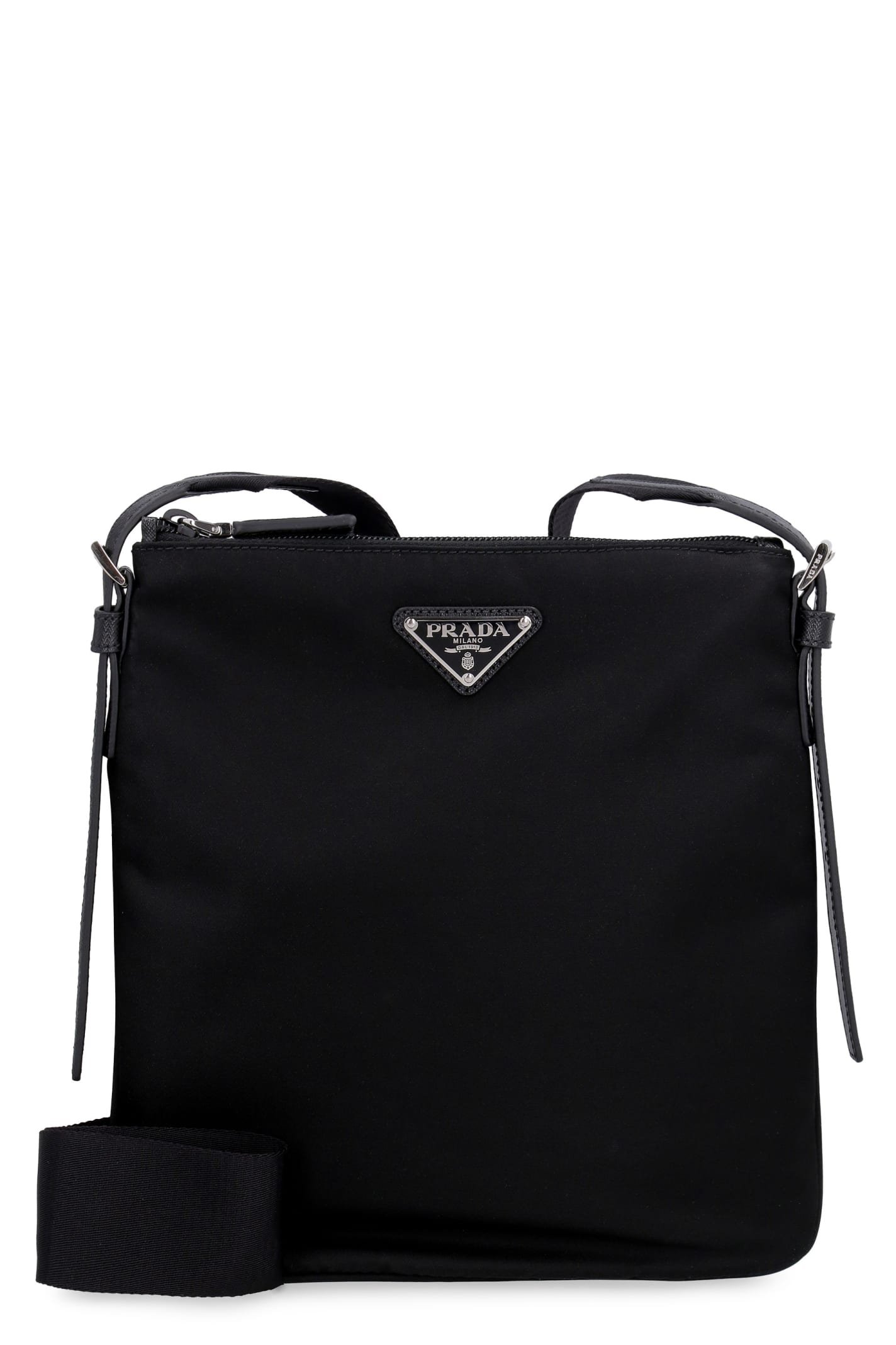 Prada Fabric Bandoleer Bag In Black
