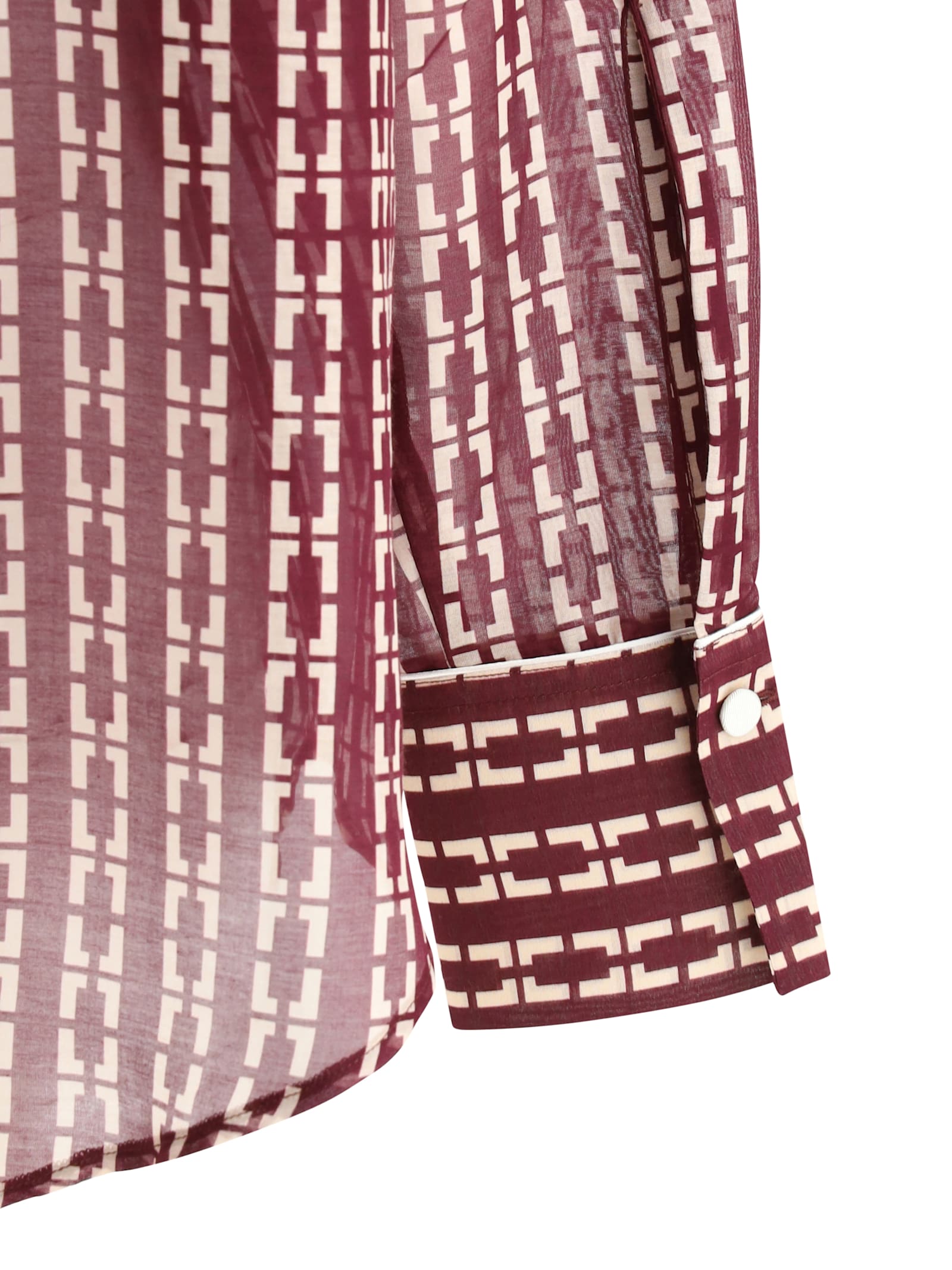 Shop Forte Forte Chaonette Print Shirt In Ruby