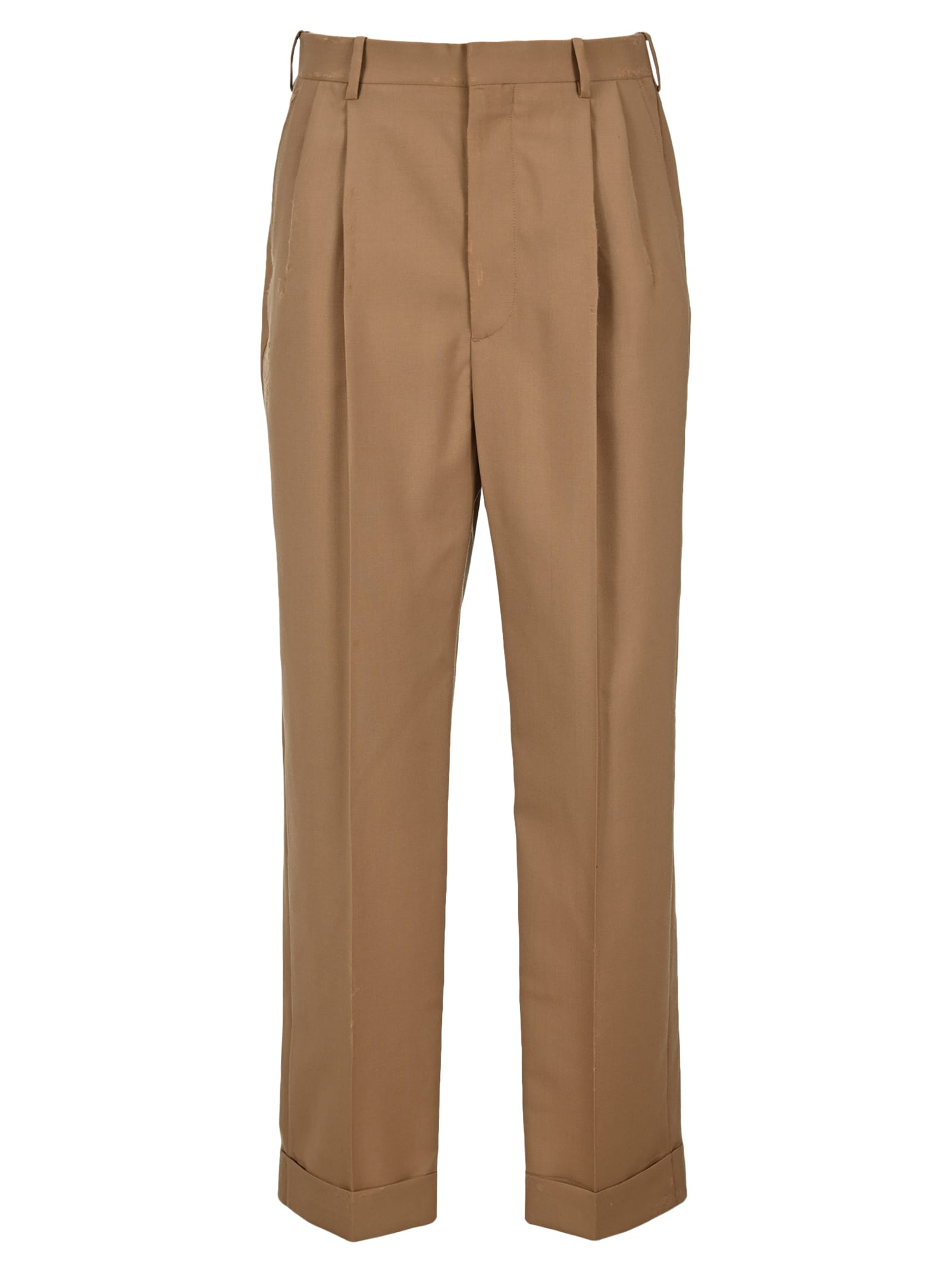 Shop Marni Tailored Trousers In Beige