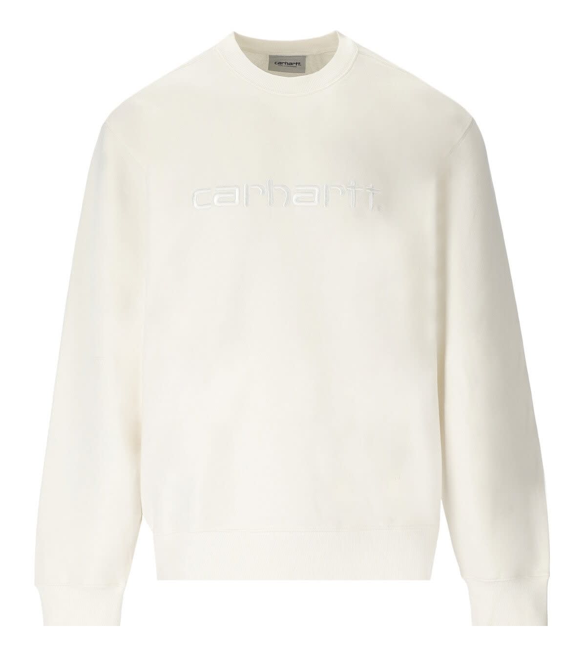 Shop Carhartt Wip Duster Off-white Sweatshirt