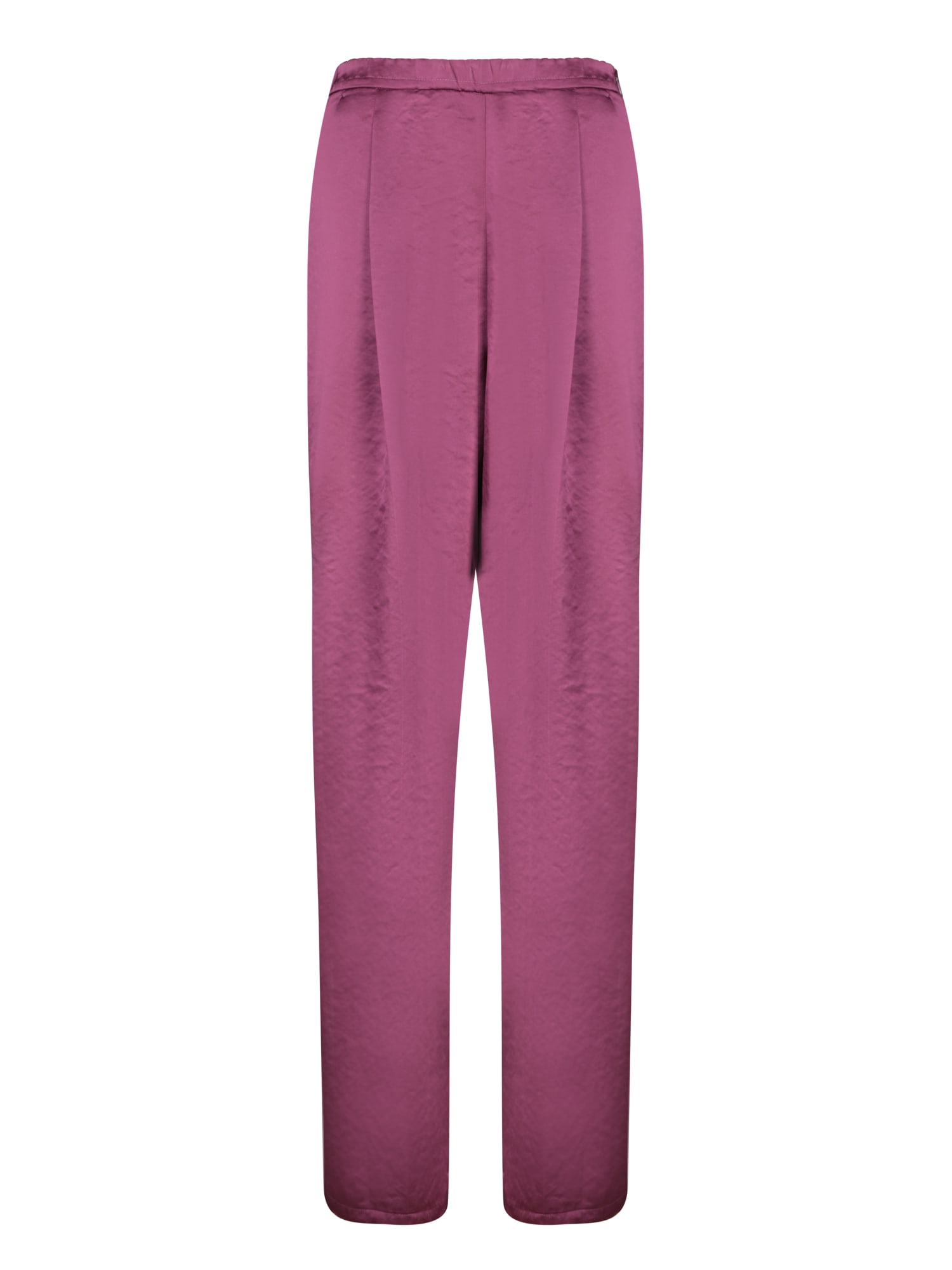 Shop Forte Forte Pink Duchesse Palazzo Pants In Bordeaux