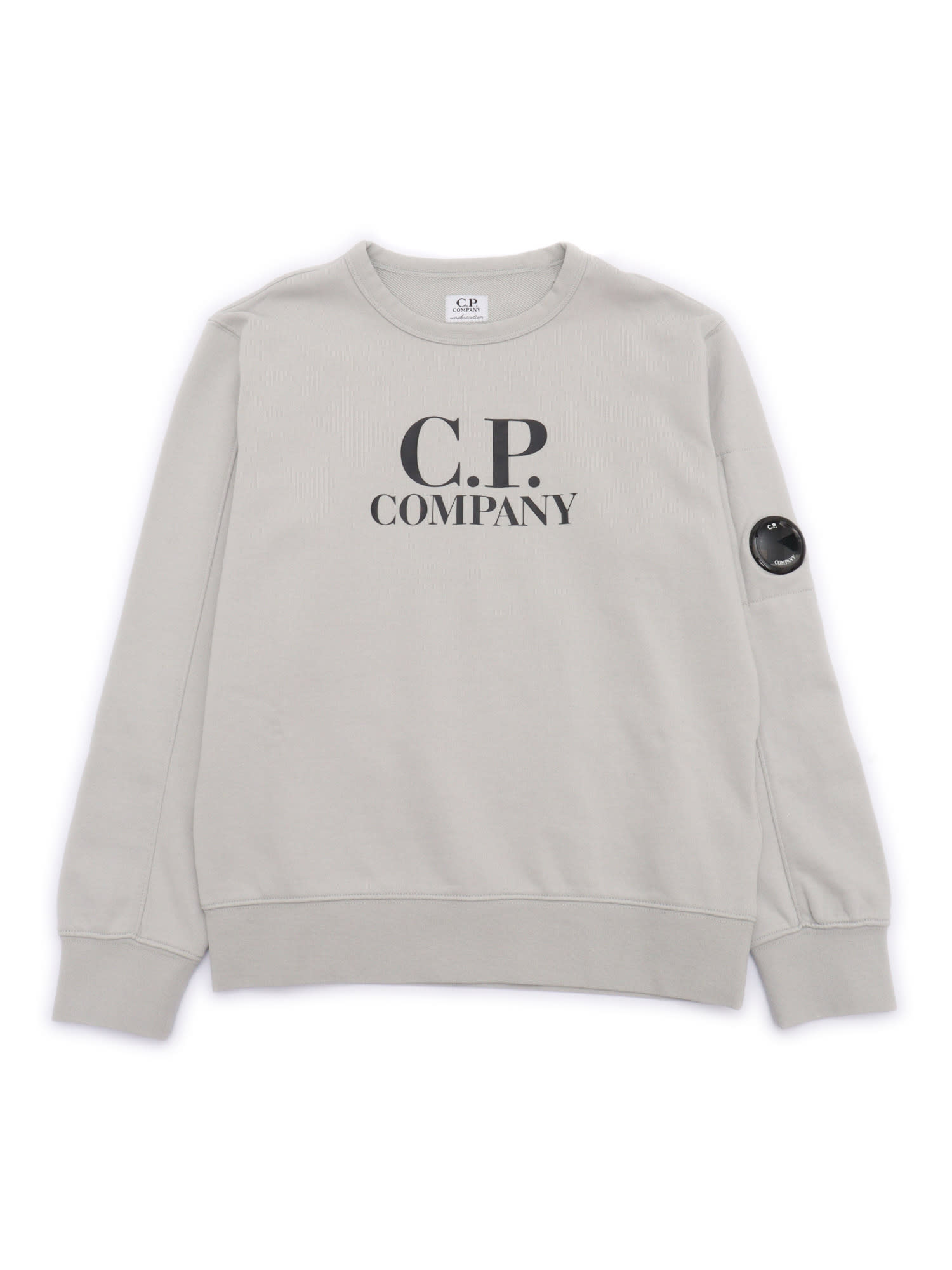 C.p. Company Undersixteen Crewneck Sweater In Neutral