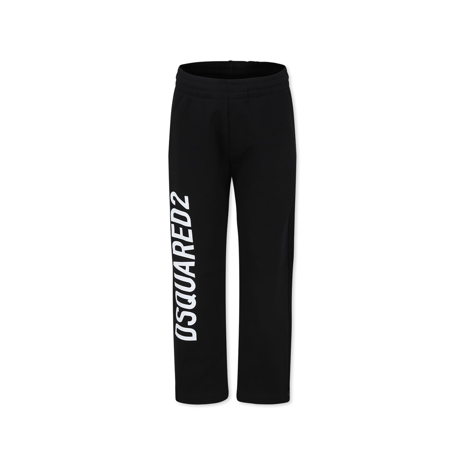 Dsquared2 Black Trousers For Boy With Logo In Black