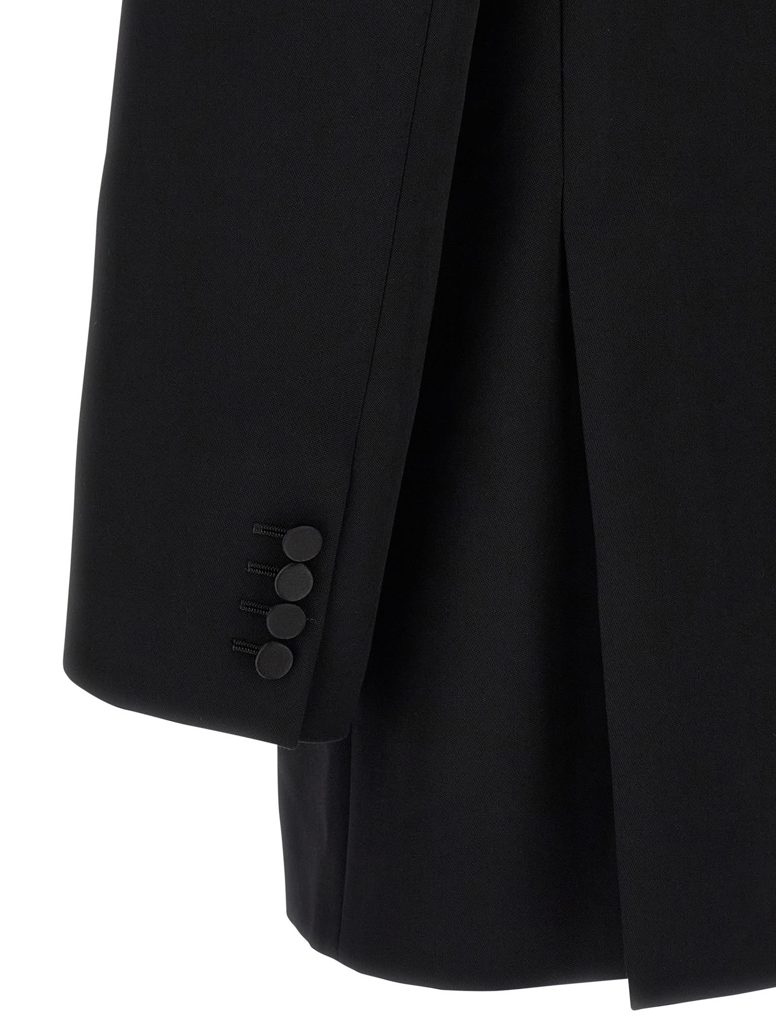 Saint Laurent Peak-lapel Single-breasted Blazer In Black