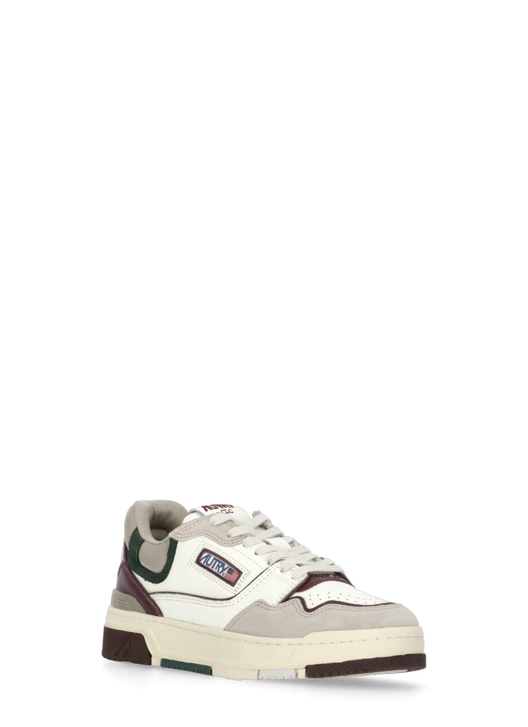 Autry Low Top Leather Sneakers With Raised Sole In Multi
