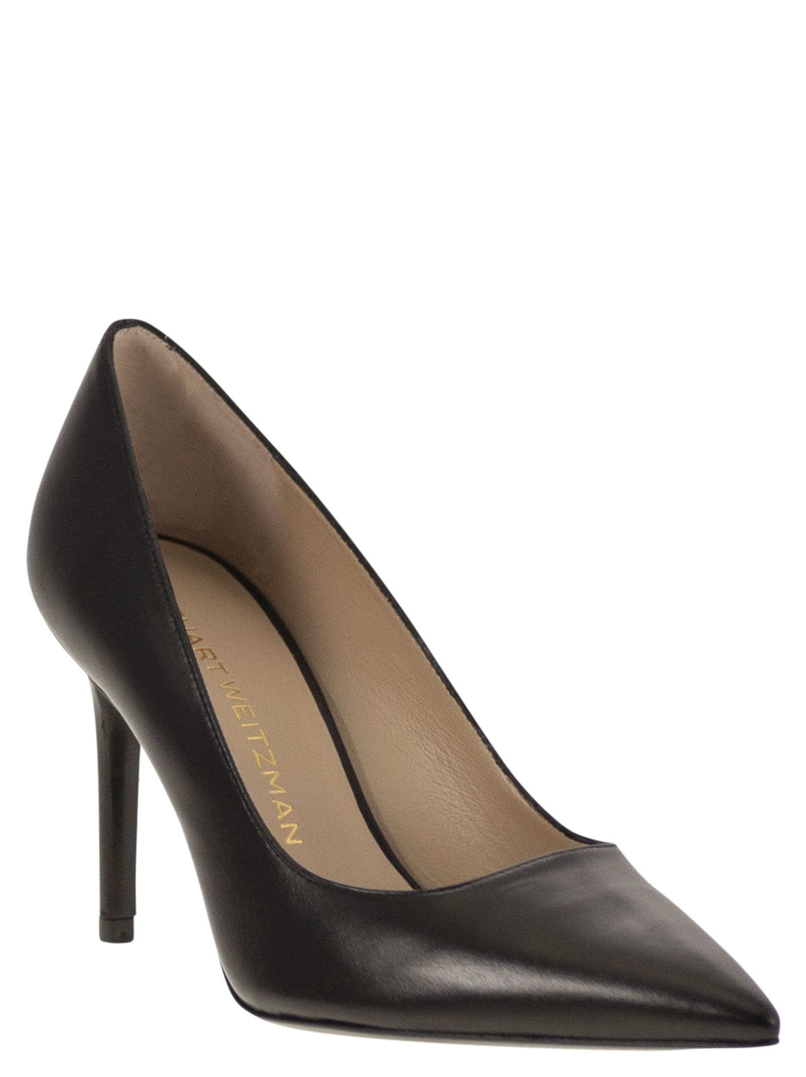 Stuart Weitzman Stuart Power 85 - Leather Pumps In Black