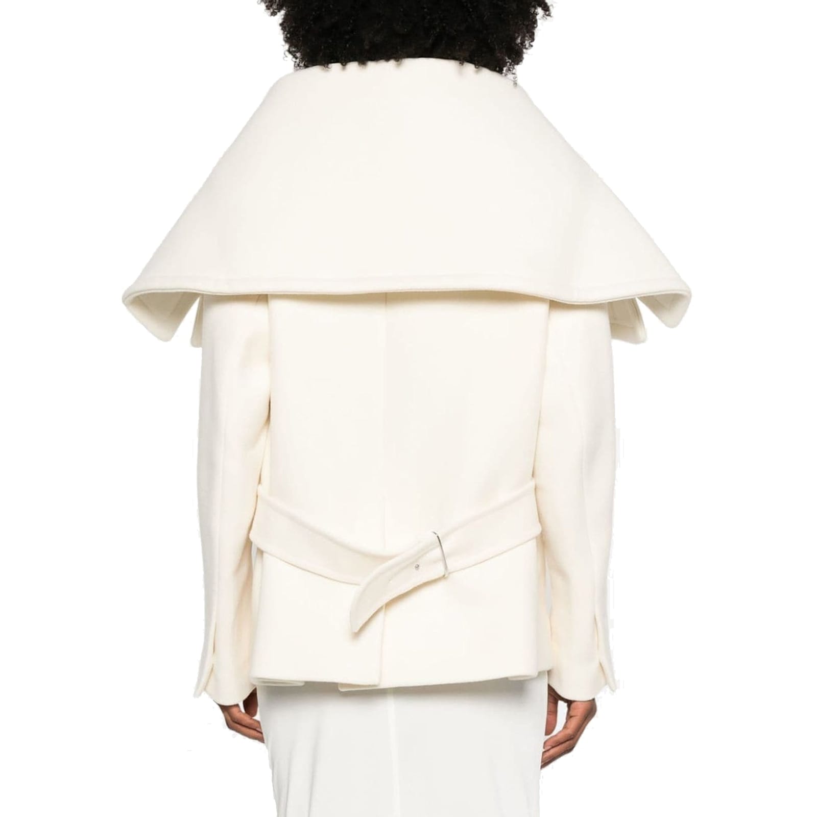 Jacquemus Draped-collar Virgin Wool Jacket With Oversized Pockets In Neutral