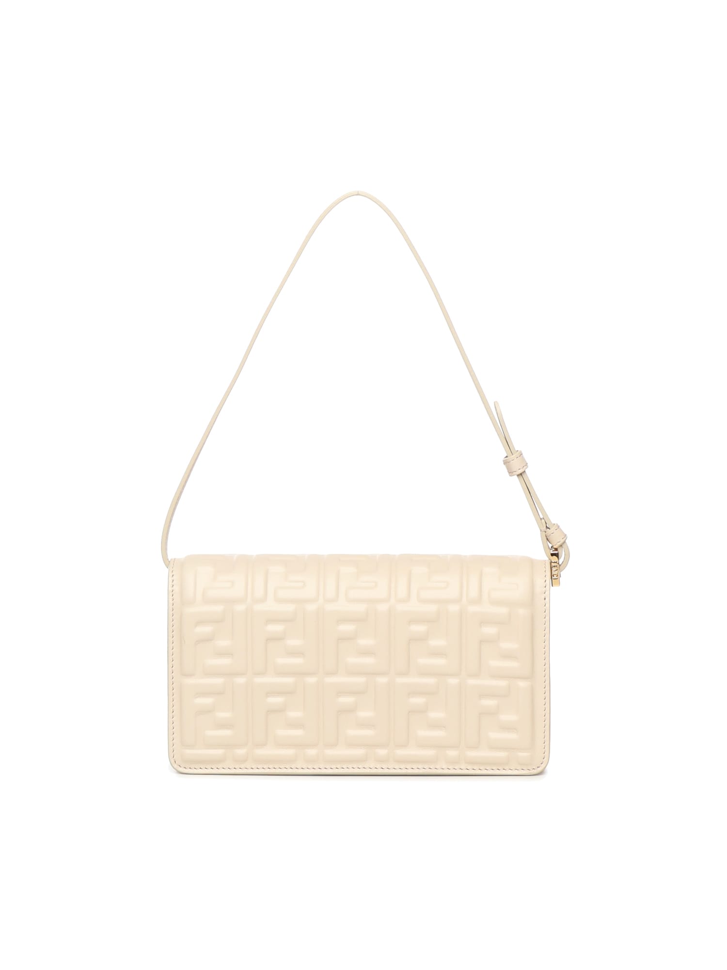 Fendi Ff Jacquard Baguette Wallet In White