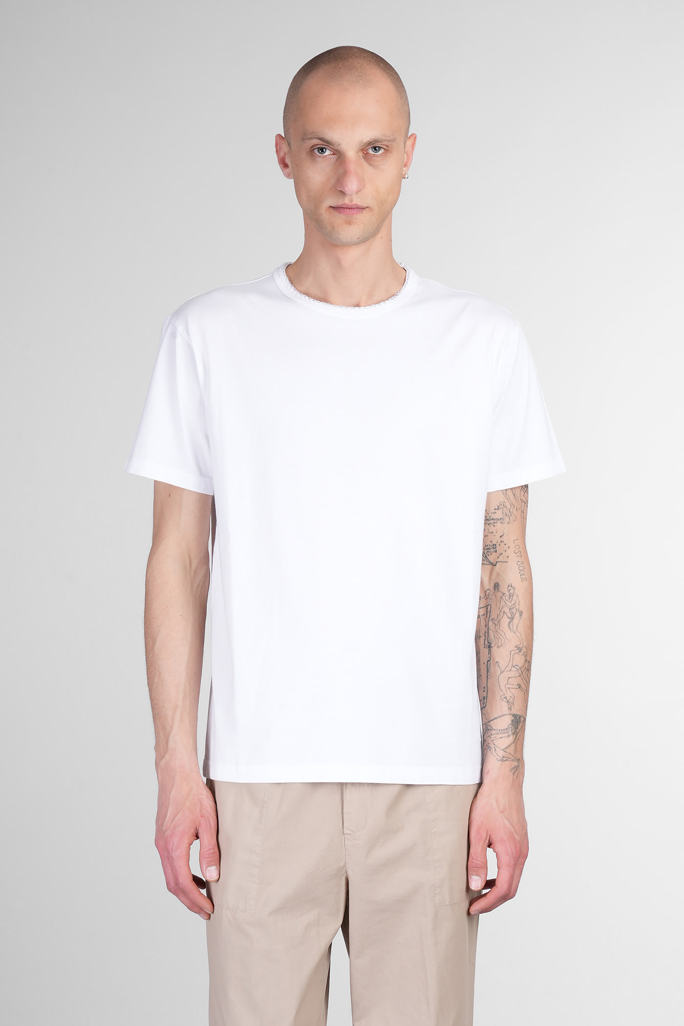 T-shirt In White Cotton