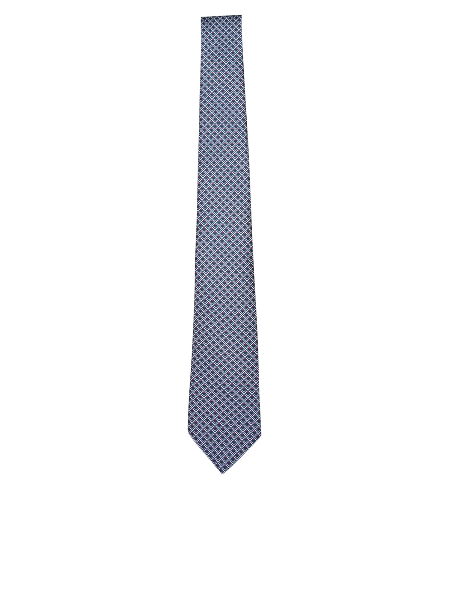 Navy Blue Geometric Tie