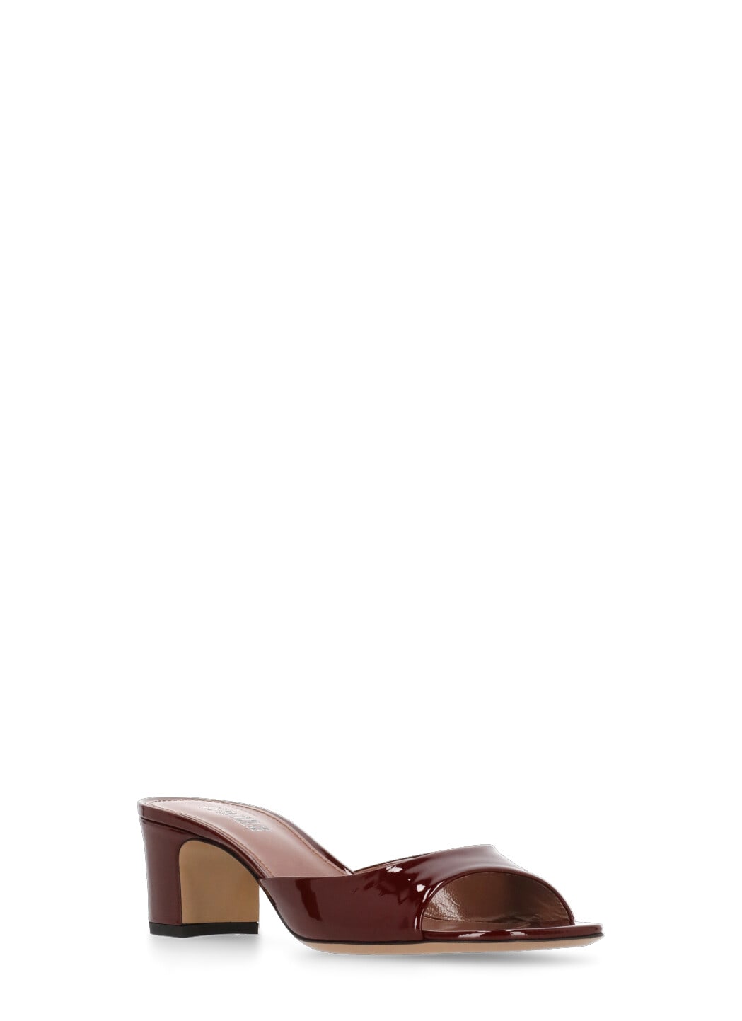 Paris Texas Mules In Rouge Noir Patent Leather In Bordeaux