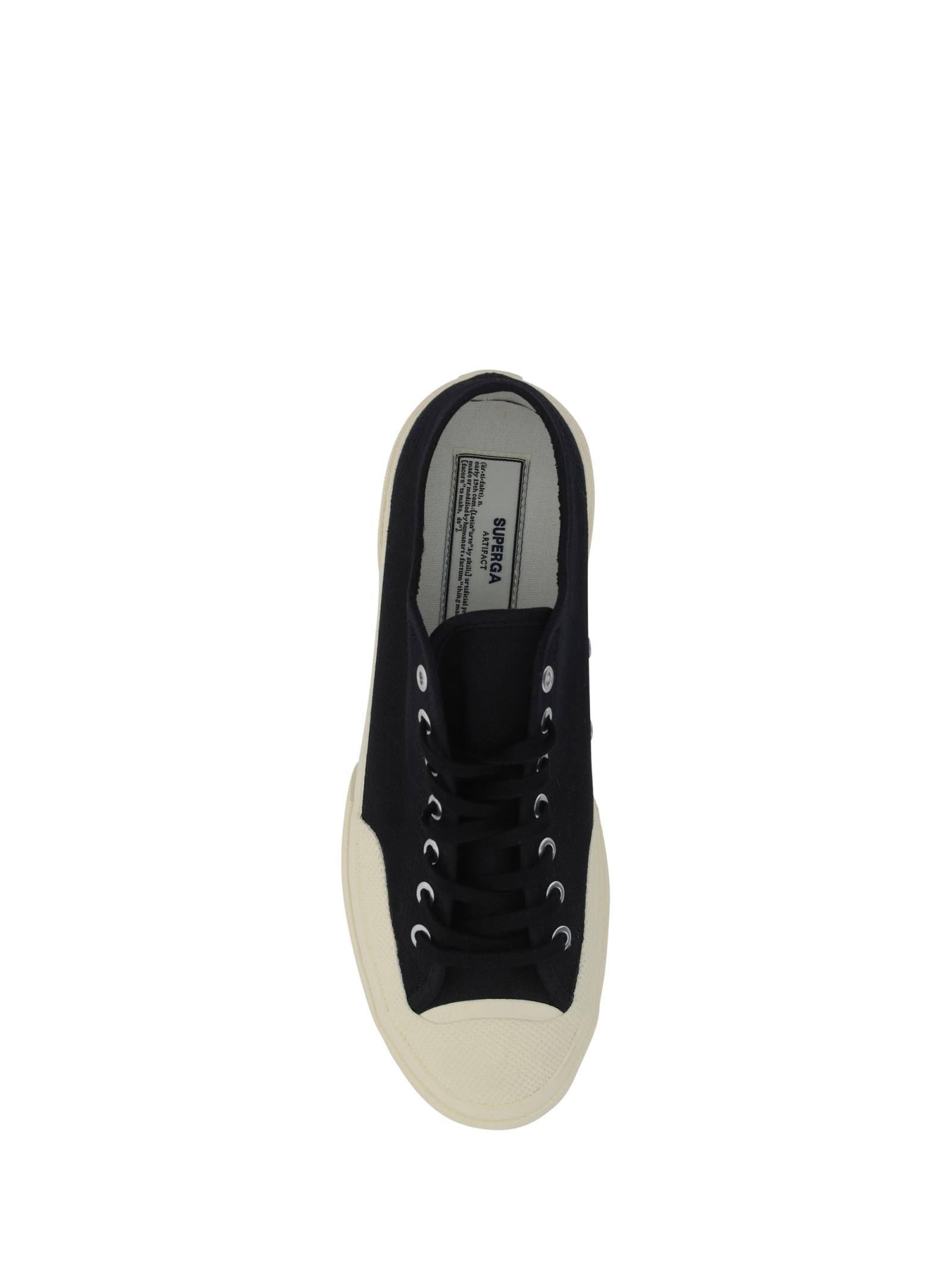 Shop Superga Brokentwill Sneakers In Black-off White