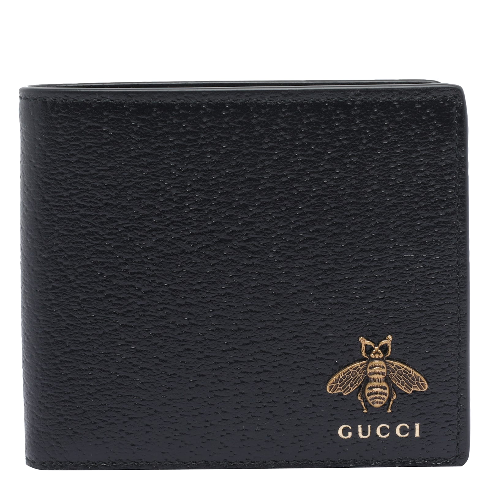 Gucci Logo Leather Wallet In Black