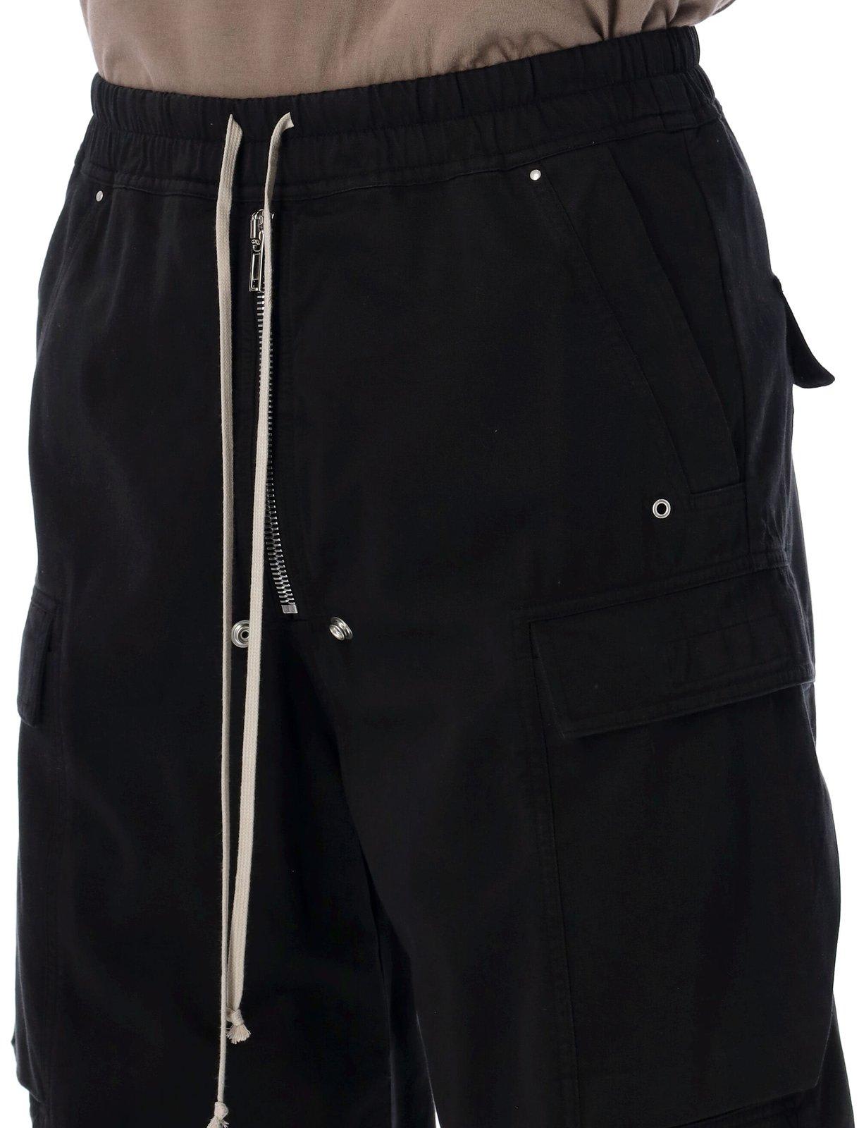 Shop Drkshdw Double Cargo Jumbo Bela Drawstring Pants In Black