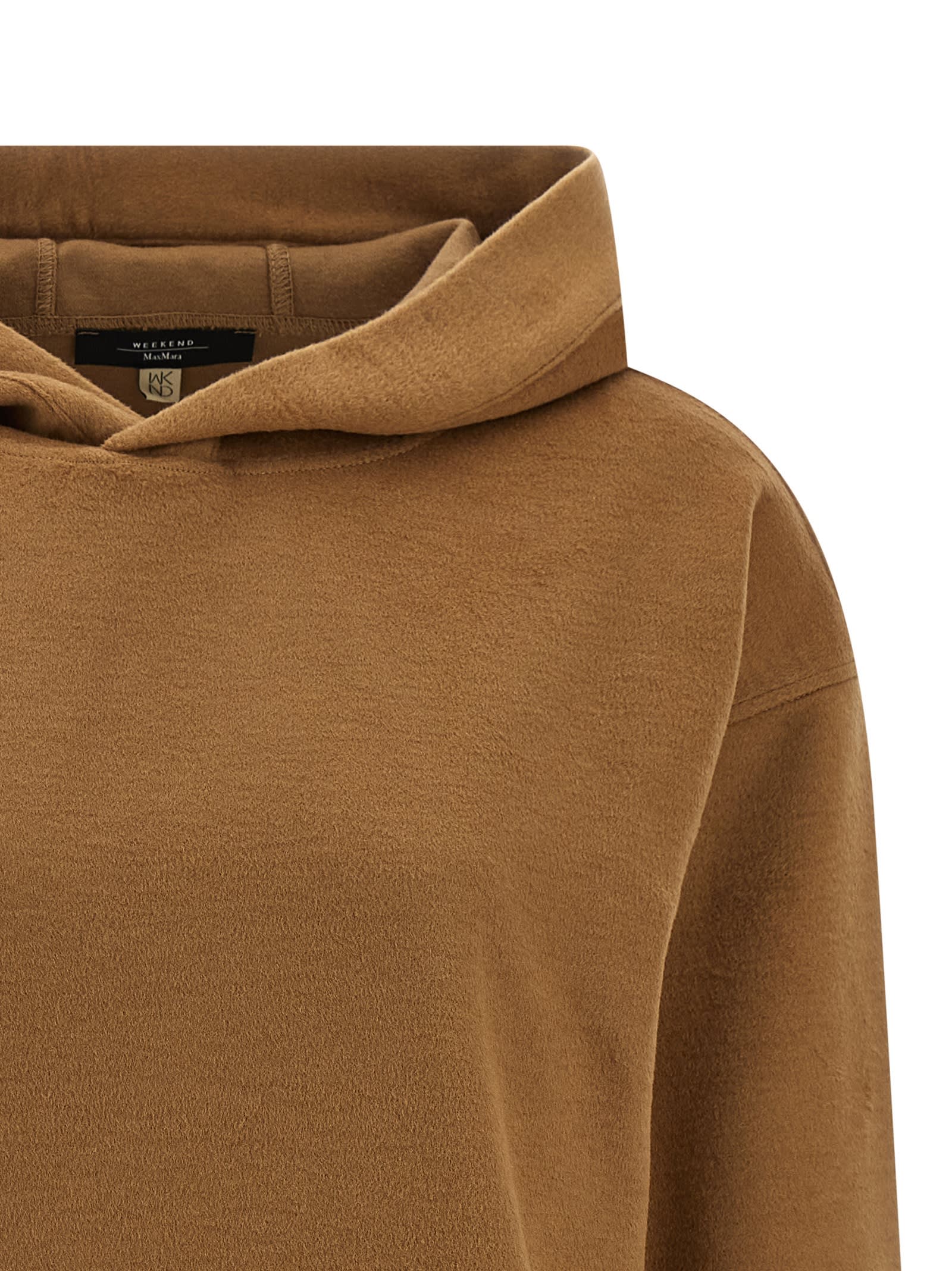 Weekend Max Mara Oscuri Drawstring Hoodie In Gold