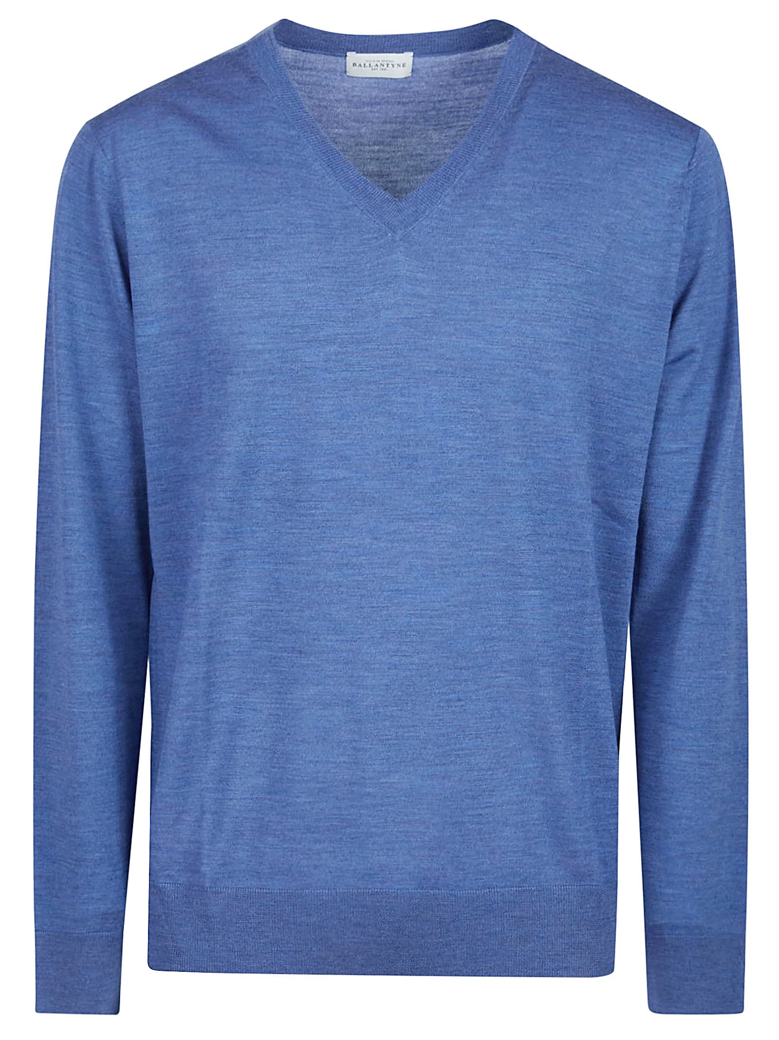 Ballantyne Plain Sweater In Soft Denim