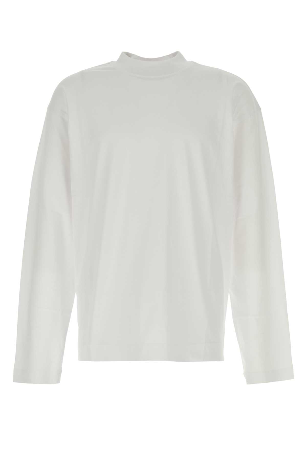 Shop Dries Van Noten White Cotton Oversize Heger T-shirt In 001