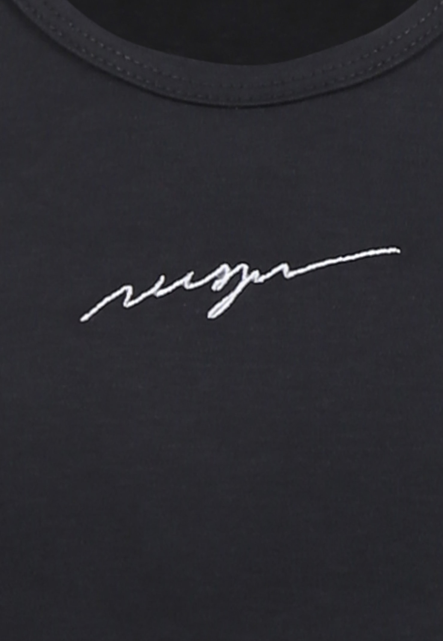 Msgm Black Dress For Girl With Logo In Black
