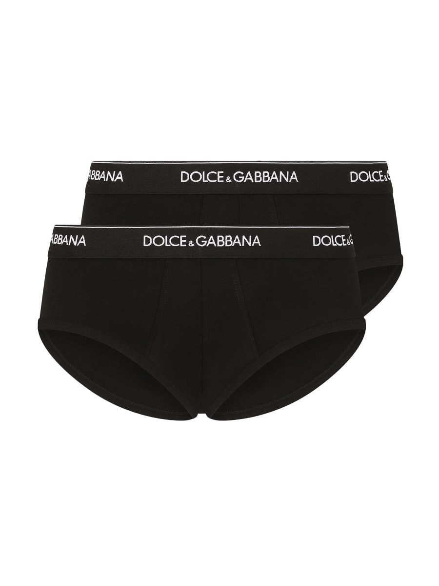 Shop Dolce & Gabbana Two-pack Of Briefs In Black