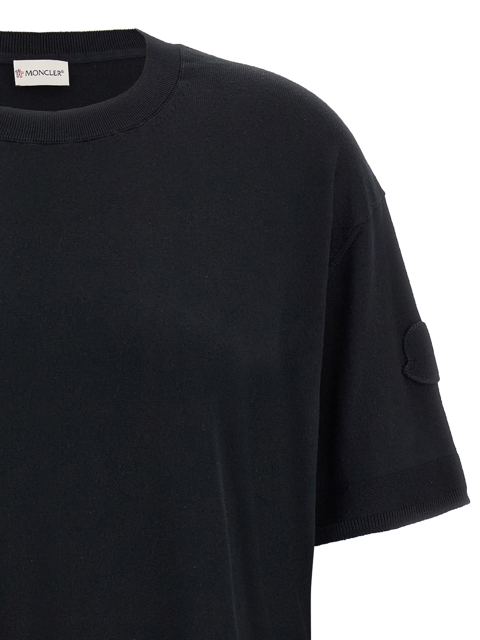 Moncler Crew Neck Patch Detail Short Sleeves T-shirt