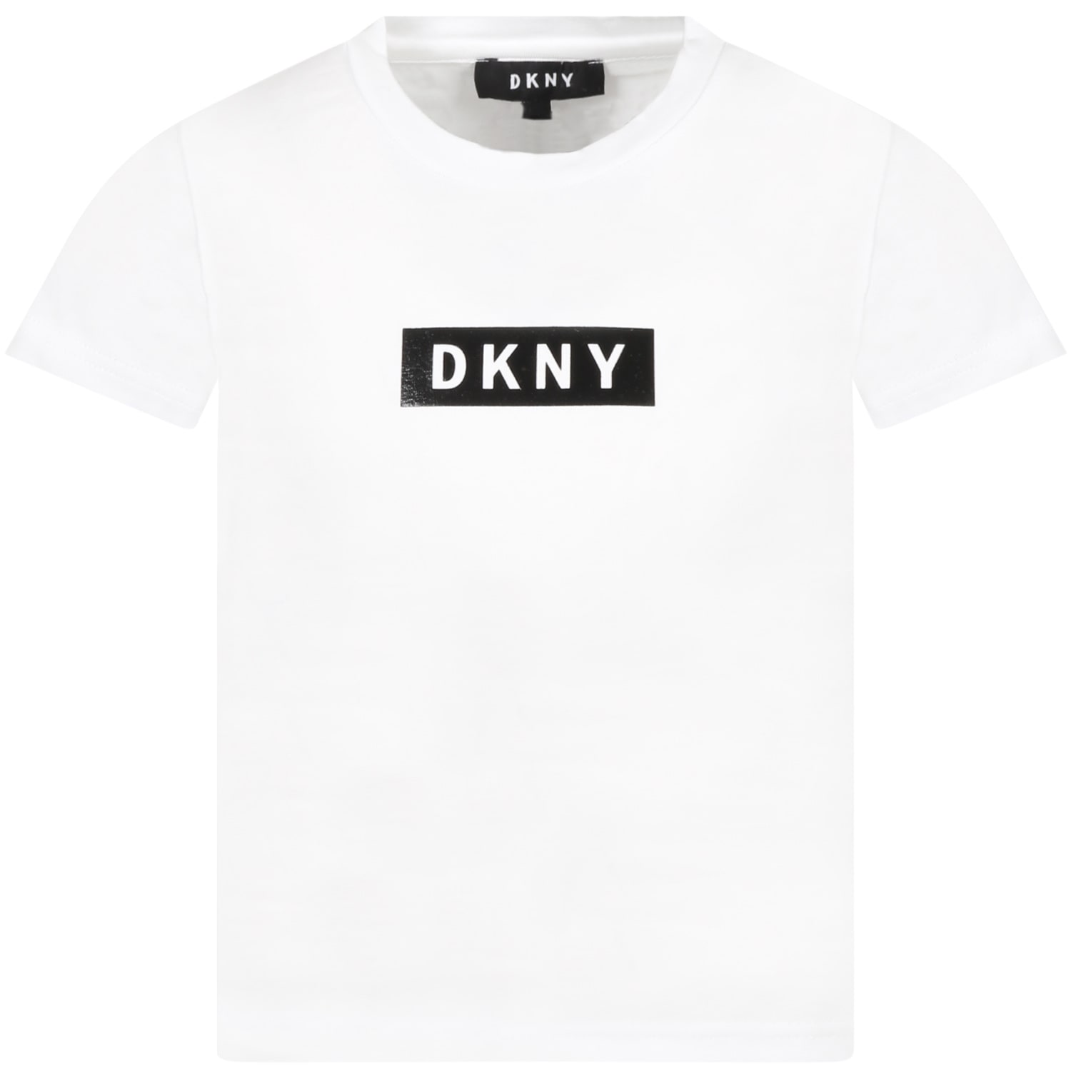 DKNY White T-shirt For Girl With Logo