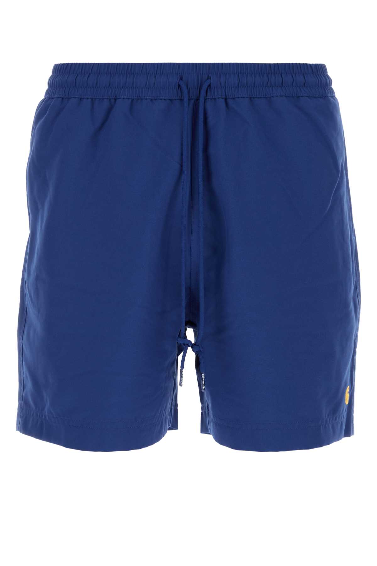 Blue Polyester Chase Swim Trunks