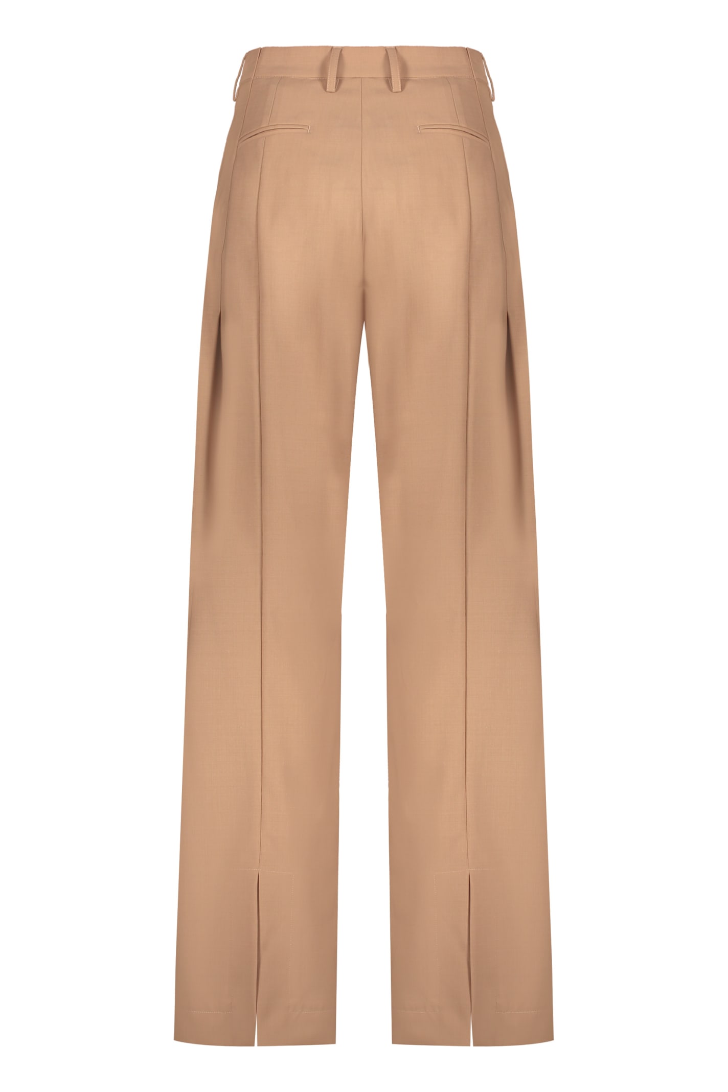 Shop Ambush Wool Blend Trousers In Beige