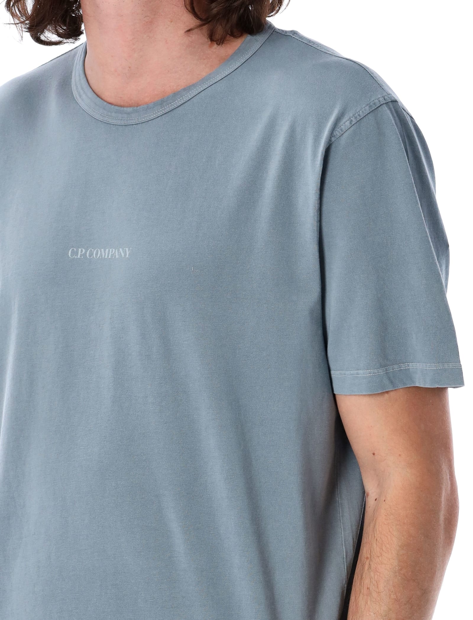 C.p. Company C.p.company Logo Print T-shirt In Stormy Weather