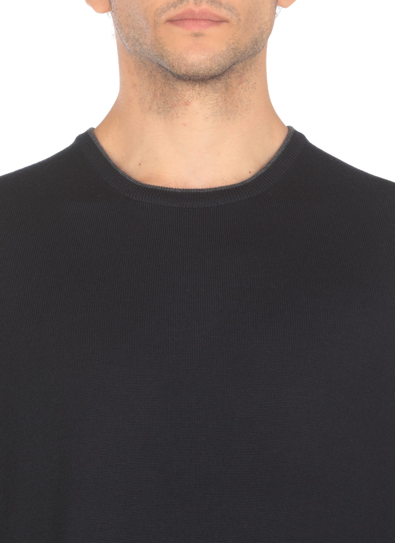 Fay Jumper In Shaved Wool Knit In Blue