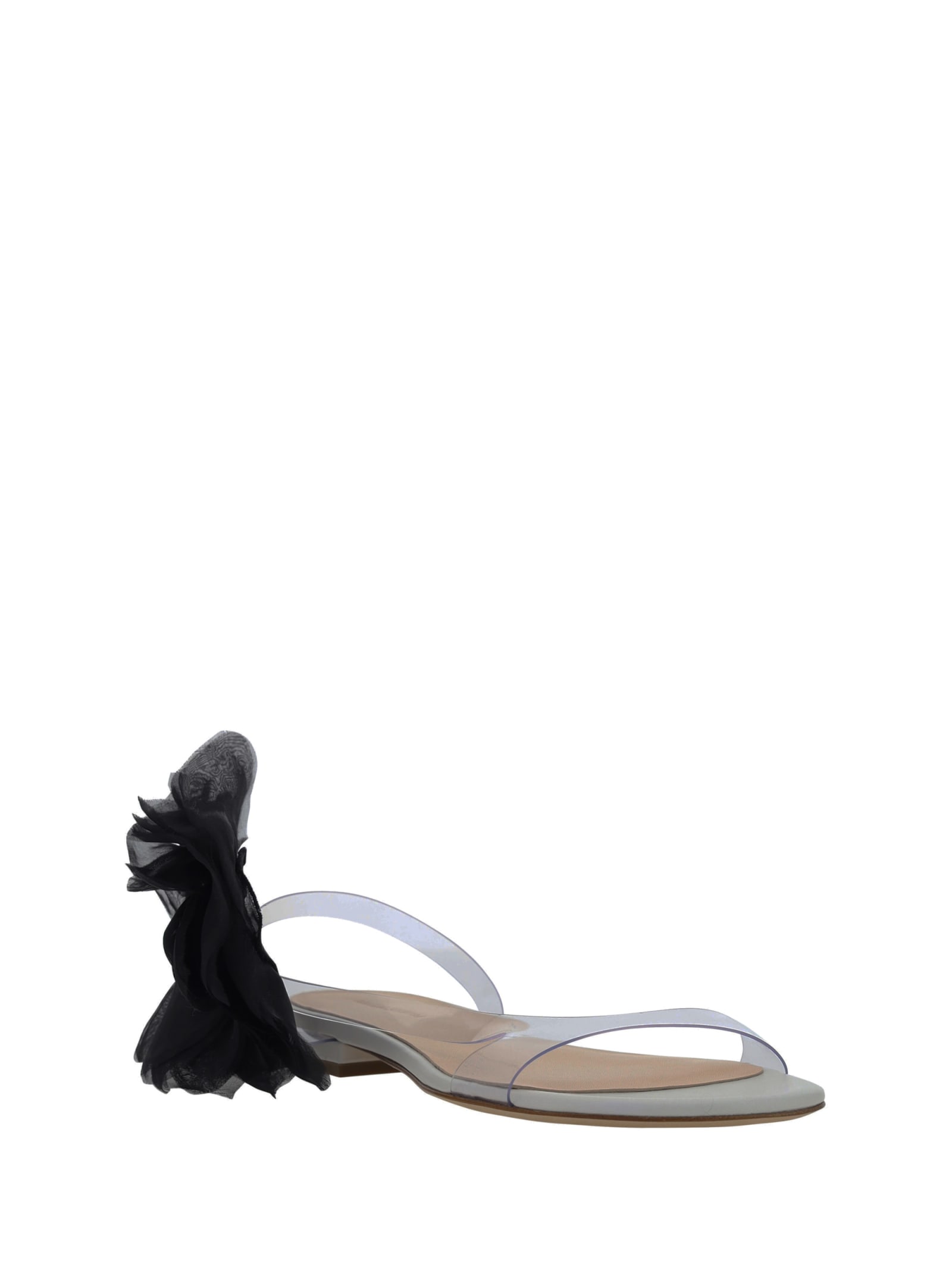 Shop Magda Butrym Sandals In Cream