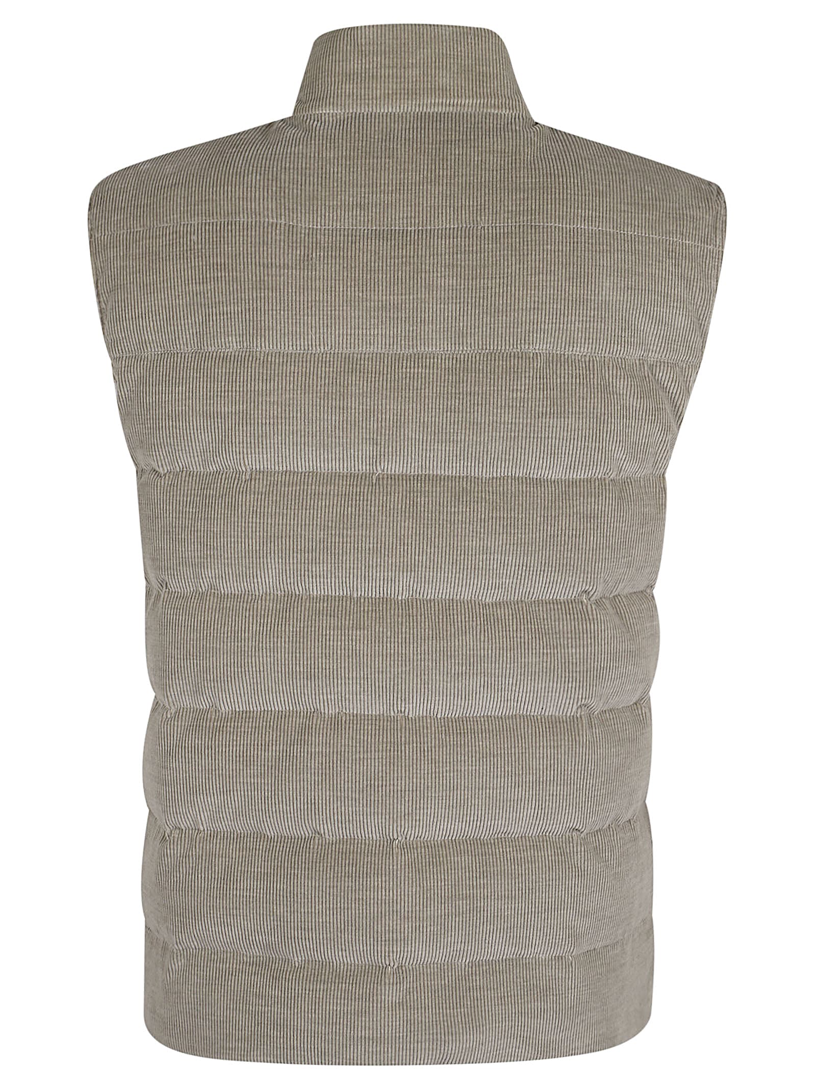 Shop Eleventy Reversible Vest In Sage Sand