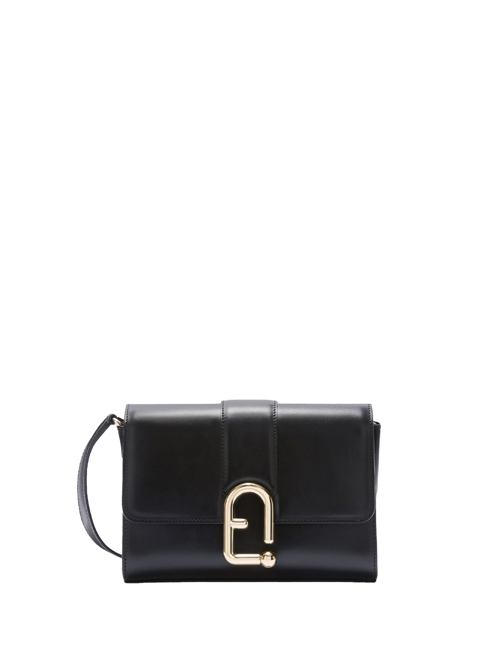 Furla Small Urban Leather Crossbody Bag In Black