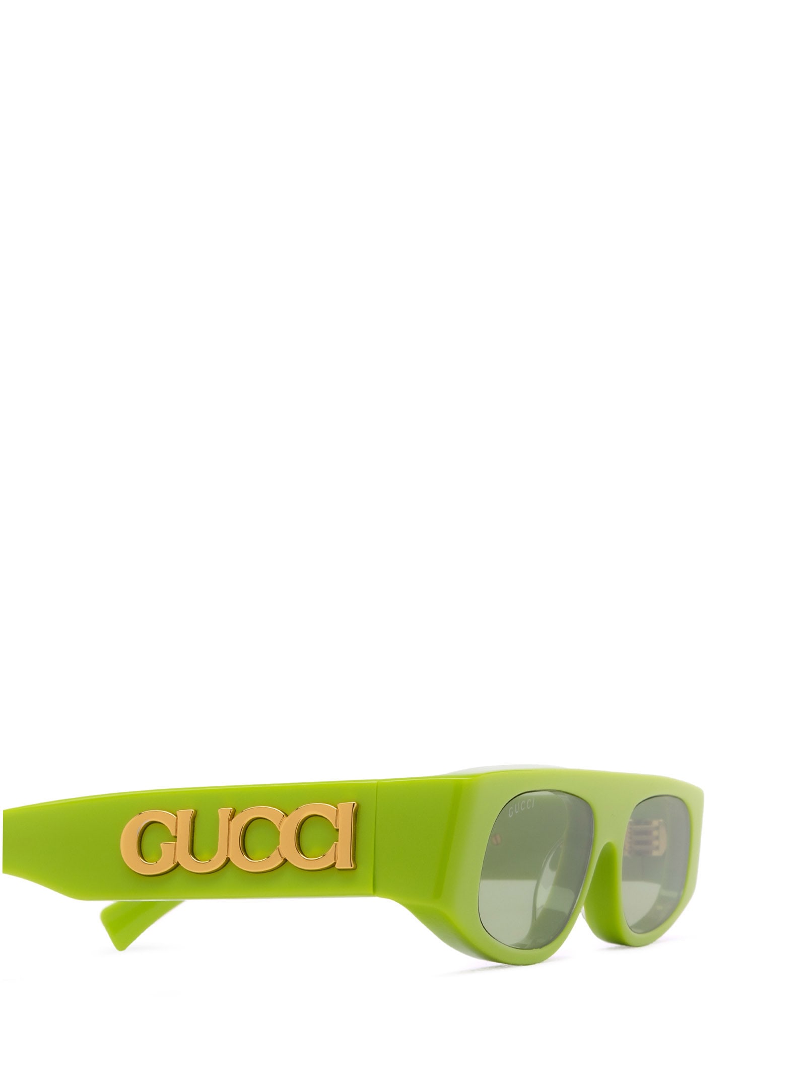 Shop Gucci Gg1771s Green Sunglasses