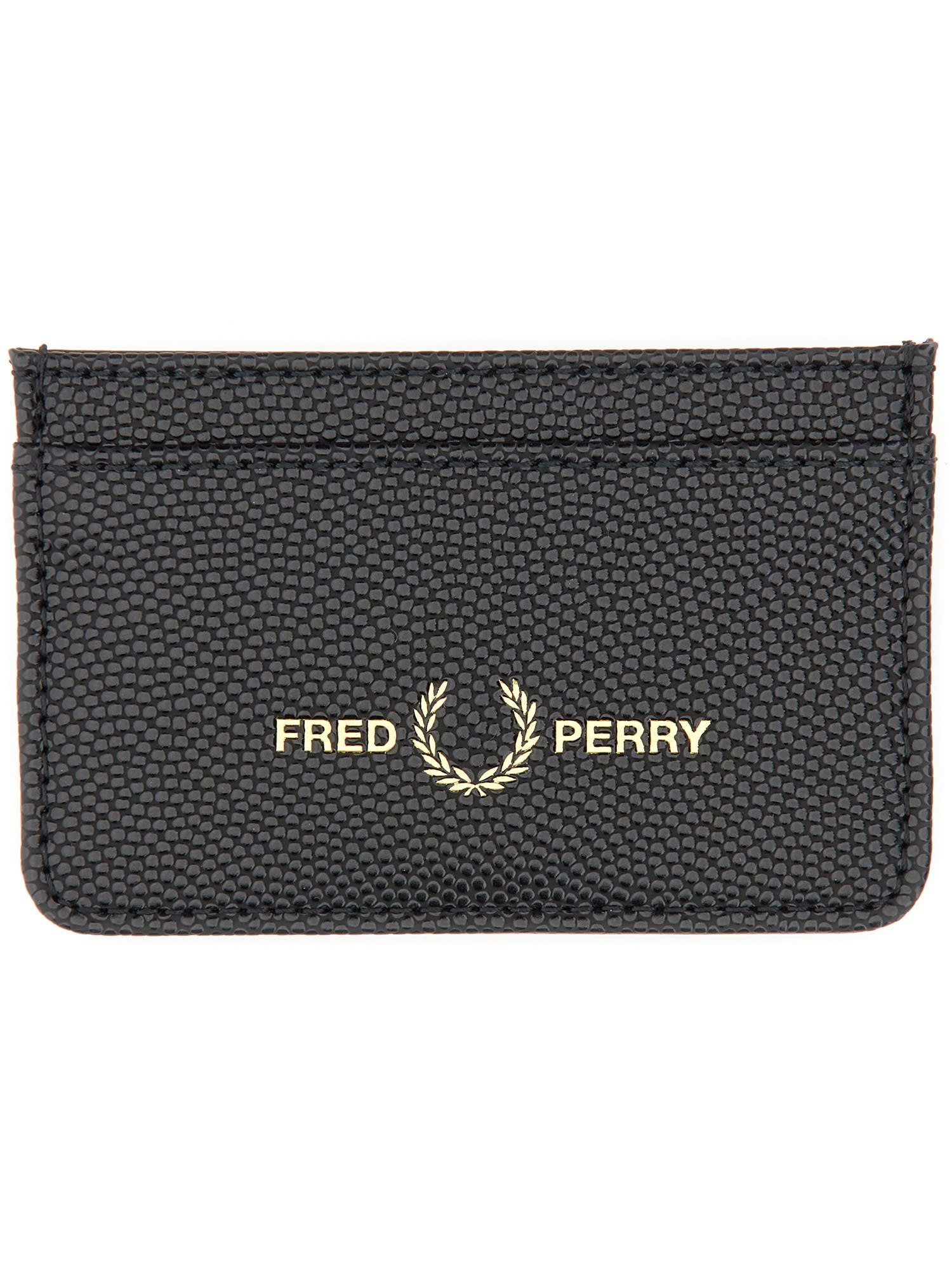 Fred Perry Card Holder With Logo In Nero