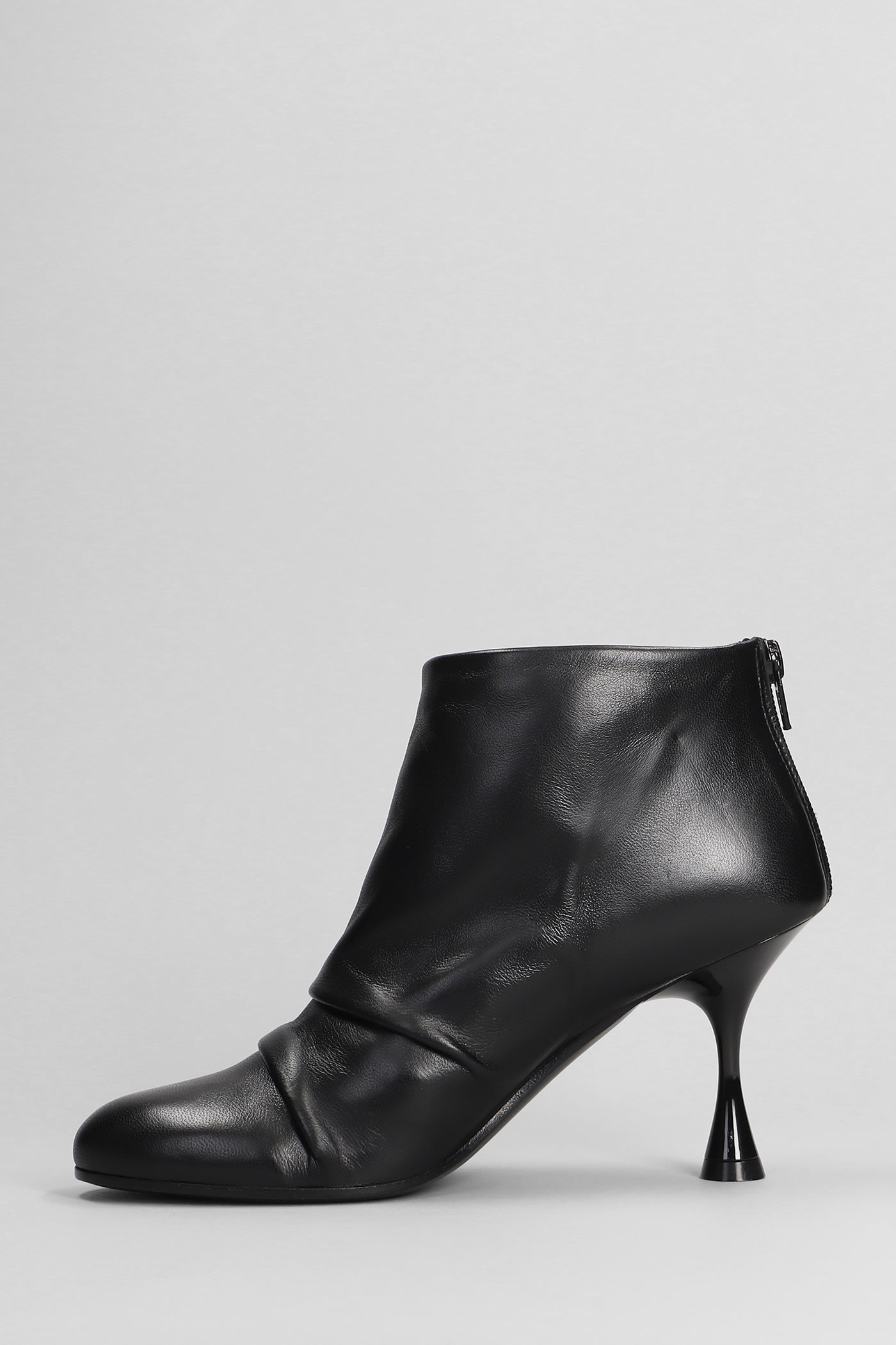 Shop Marc Ellis High Heels Ankle Boots In Black Leather