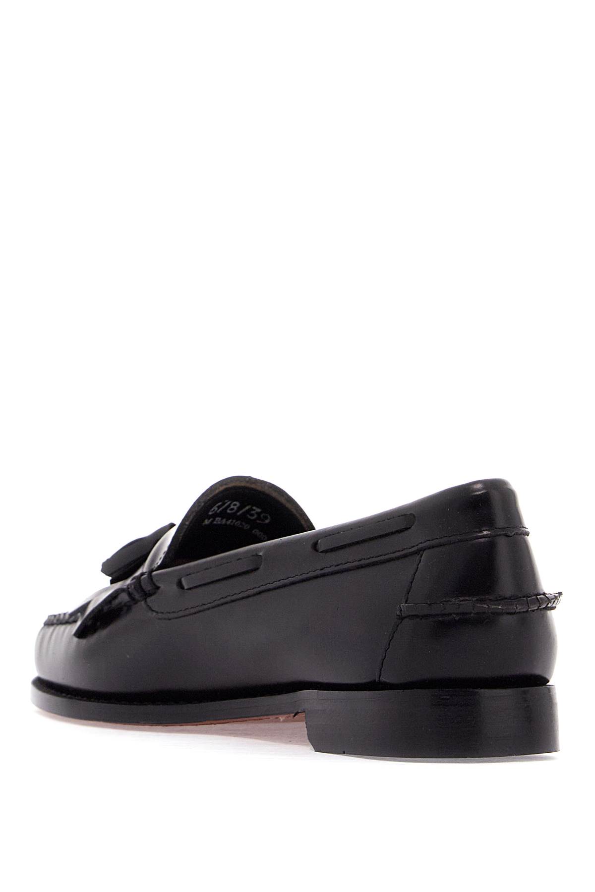 Shop G.h.bass &amp; Co. Esther Kiltie Weejuns Loafers In Brushed Leather In Black (black)