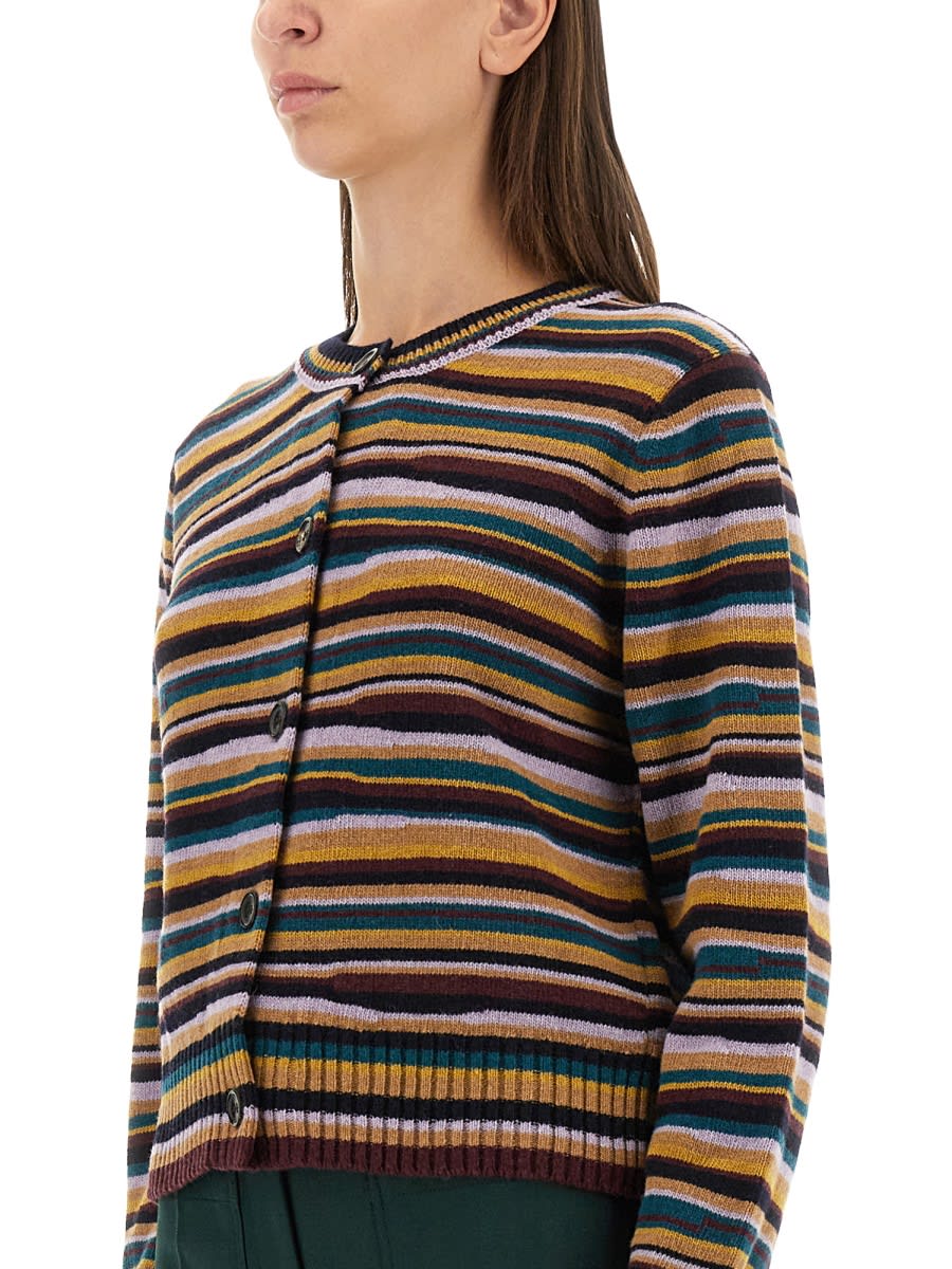 Shop Ps By Paul Smith Jersey With Logo In Multicolour