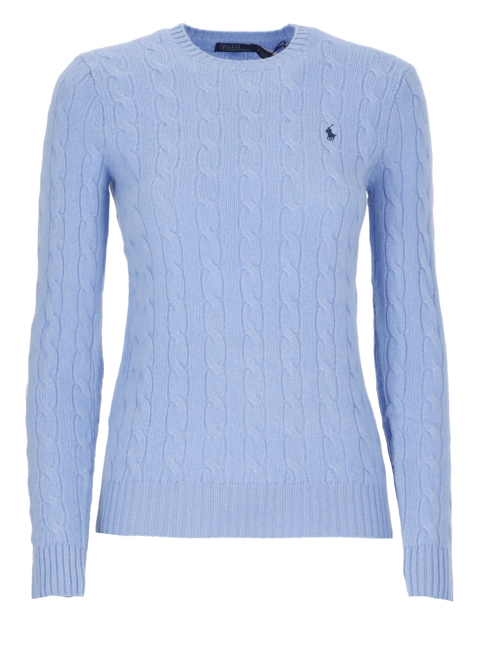 Shop Ralph Lauren Wool Sweater In Light Blue