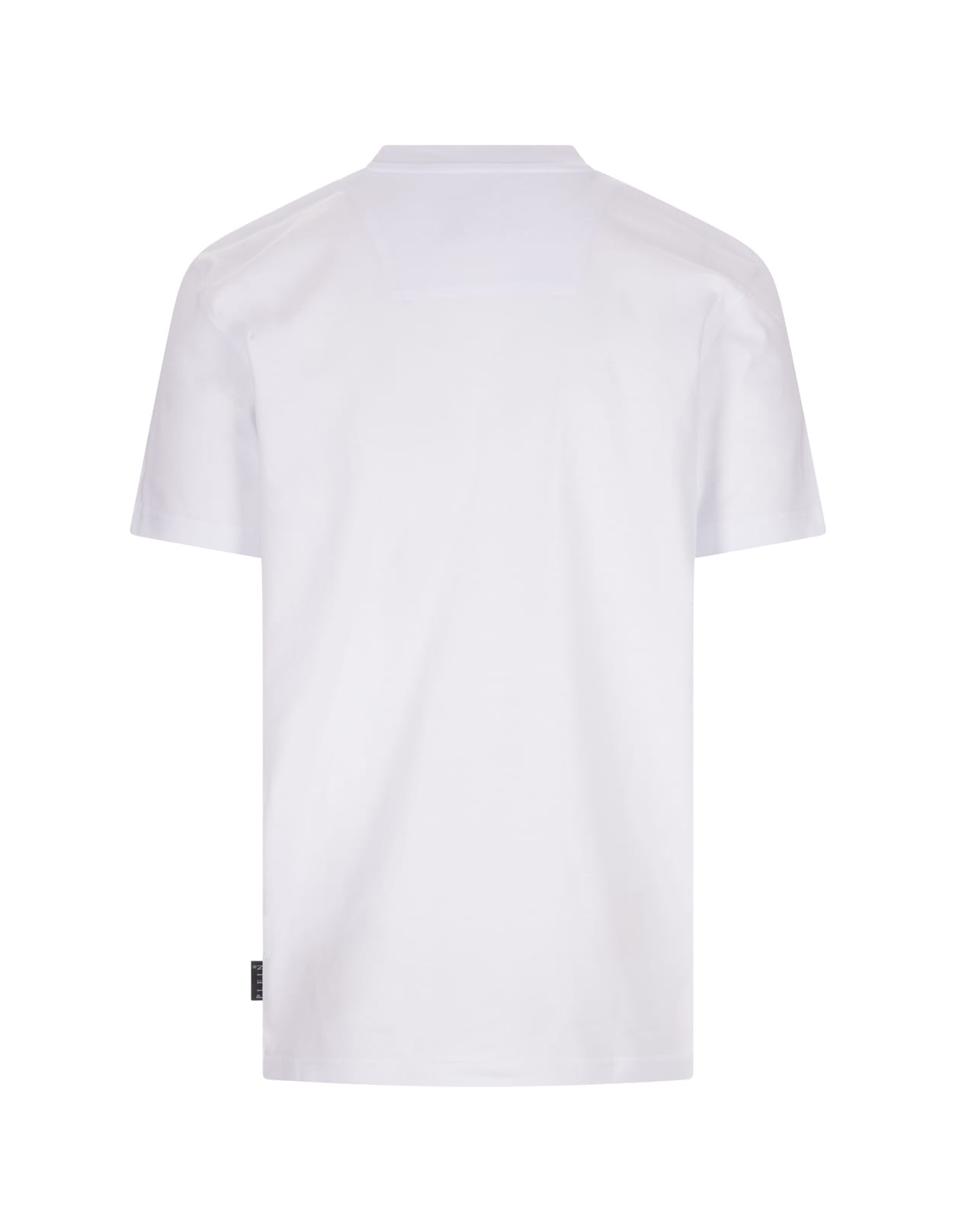 Shop Philipp Plein Skull&bones T-shirt In White In Bianco