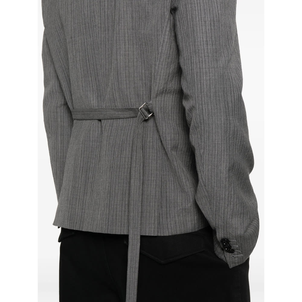 Ann Demeulemeester Grey Jackets Men In Gray