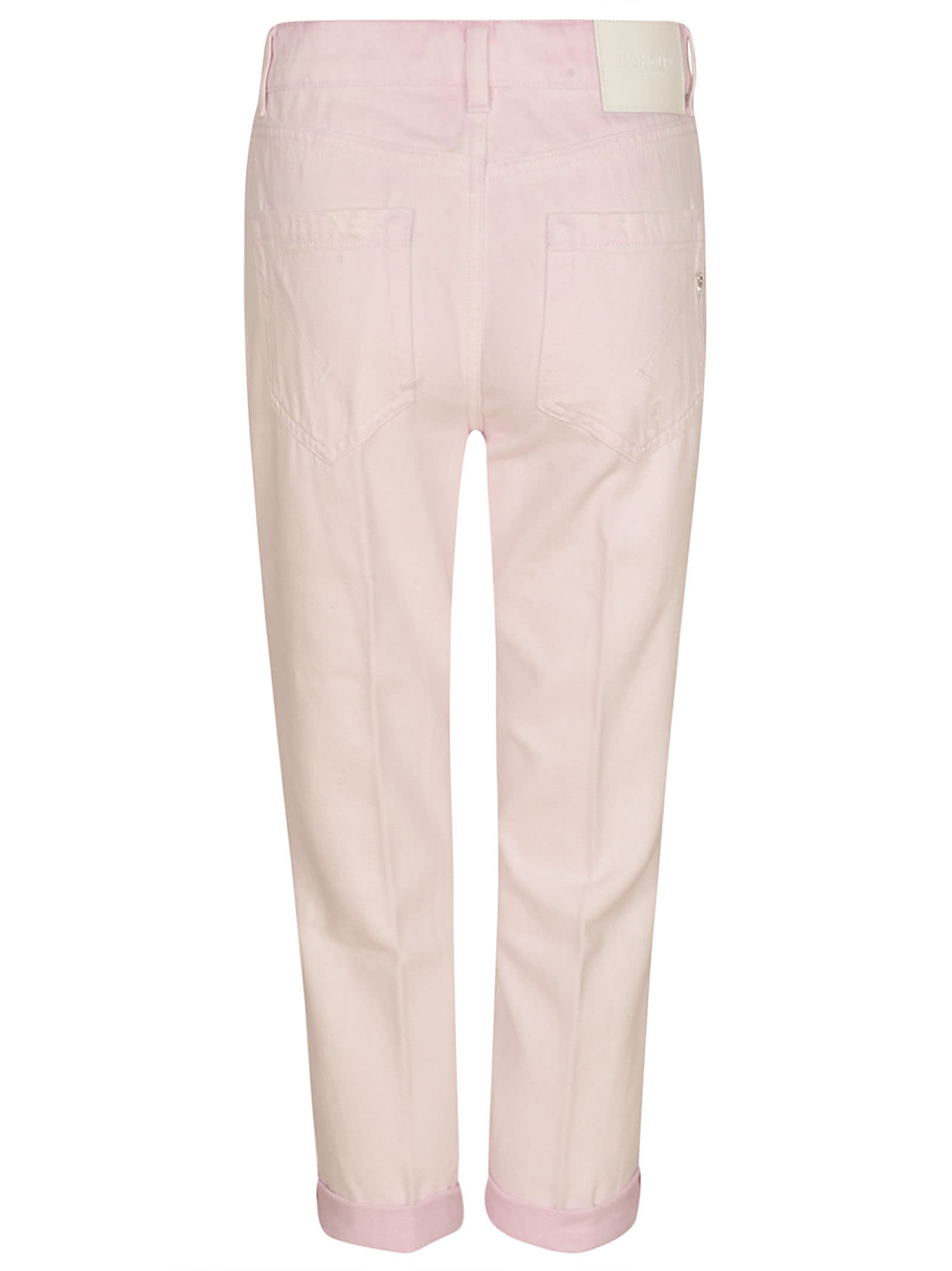 Dondup Buttoned Cropped Jeans In Malva