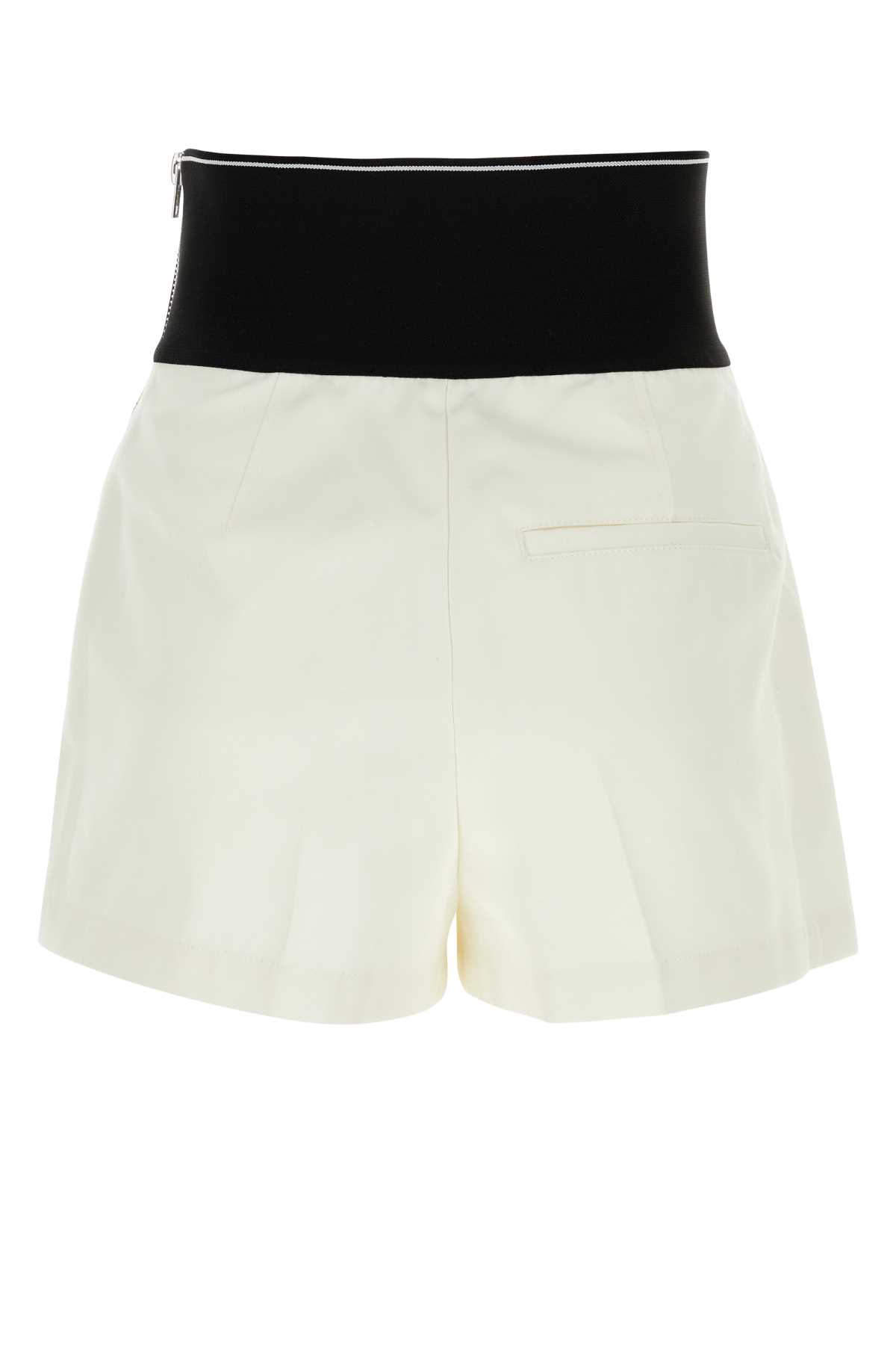 Shop Alexander Wang White Cotton Blend Shorts In 110