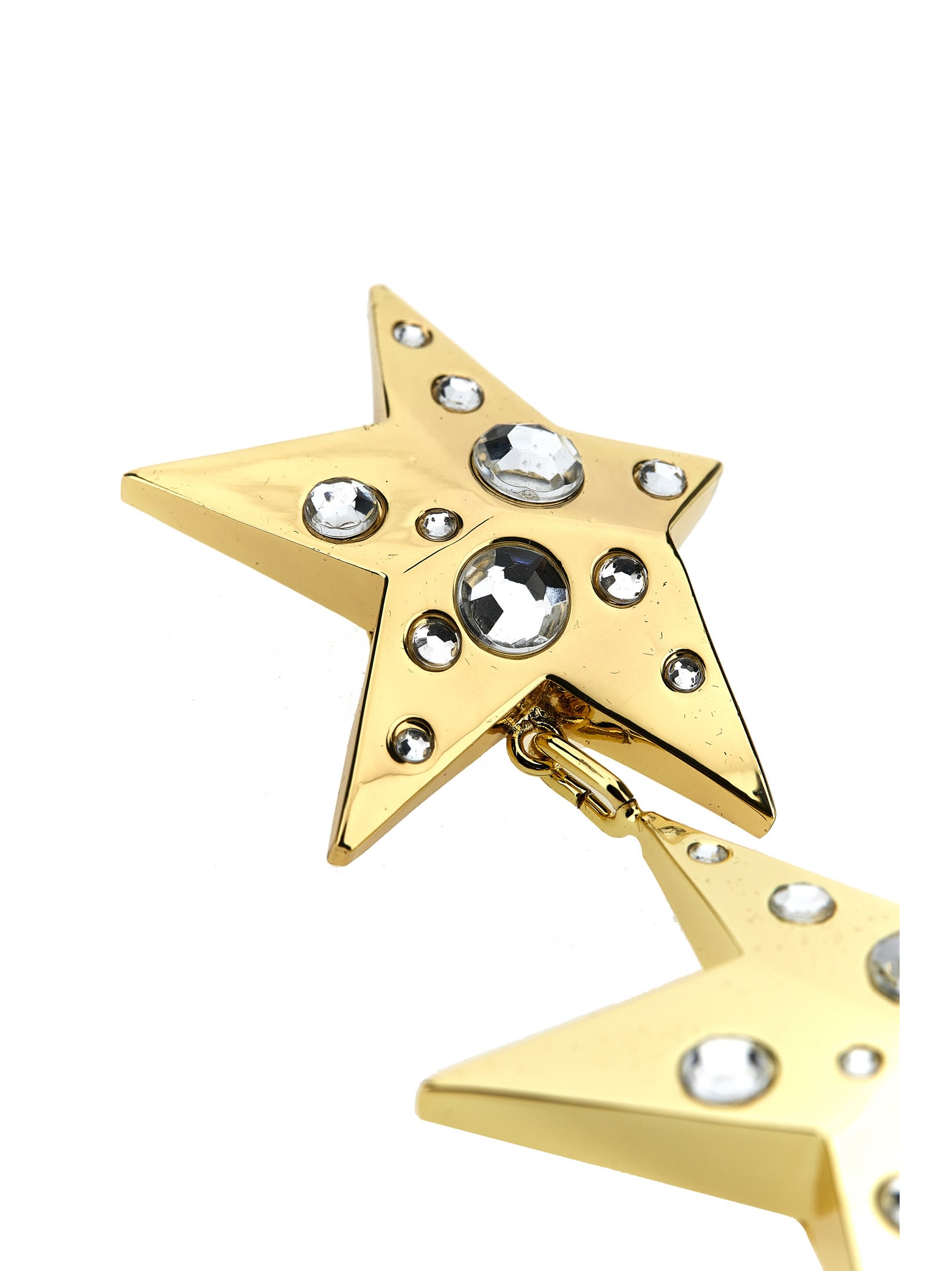 Shop Area Crystal Star Drop Earrings In Gold