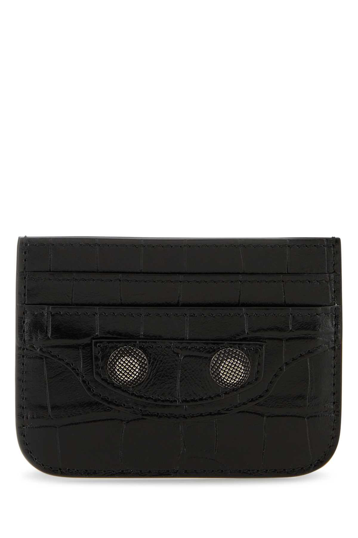 Shop Balenciaga Black Leather Le Cagole Card Holder In 1000