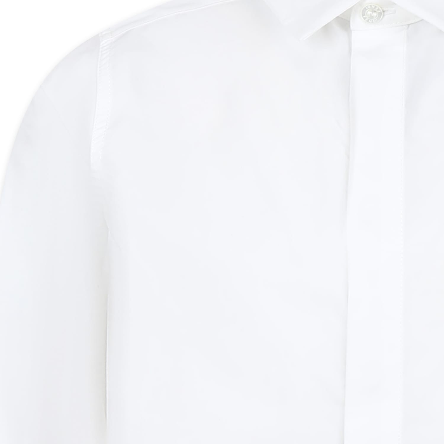 Fendi Pointed Collar Shirt In White