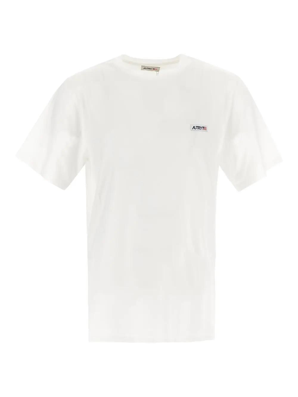 Shop Autry Cotton T-shirt In Bianco